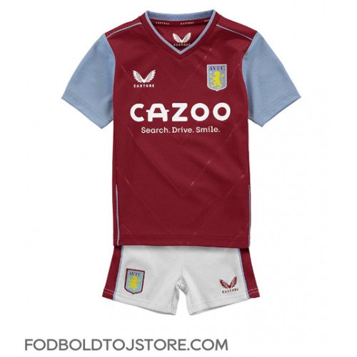Aston Villa Hjemmebanesæt Børn 2022-23 Kortærmet (+ Korte bukser)